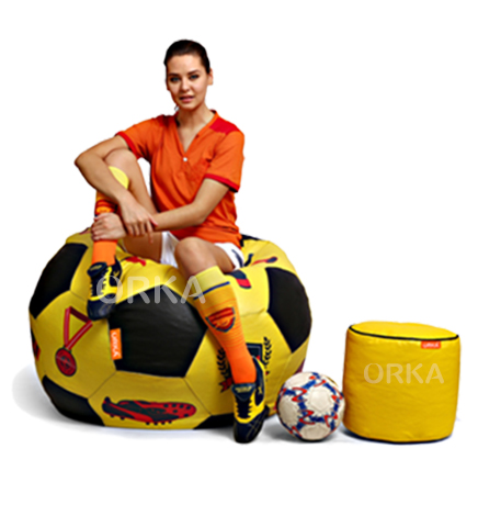 ORKA Digital Printed Sports Bean Bag Football Playground Theme