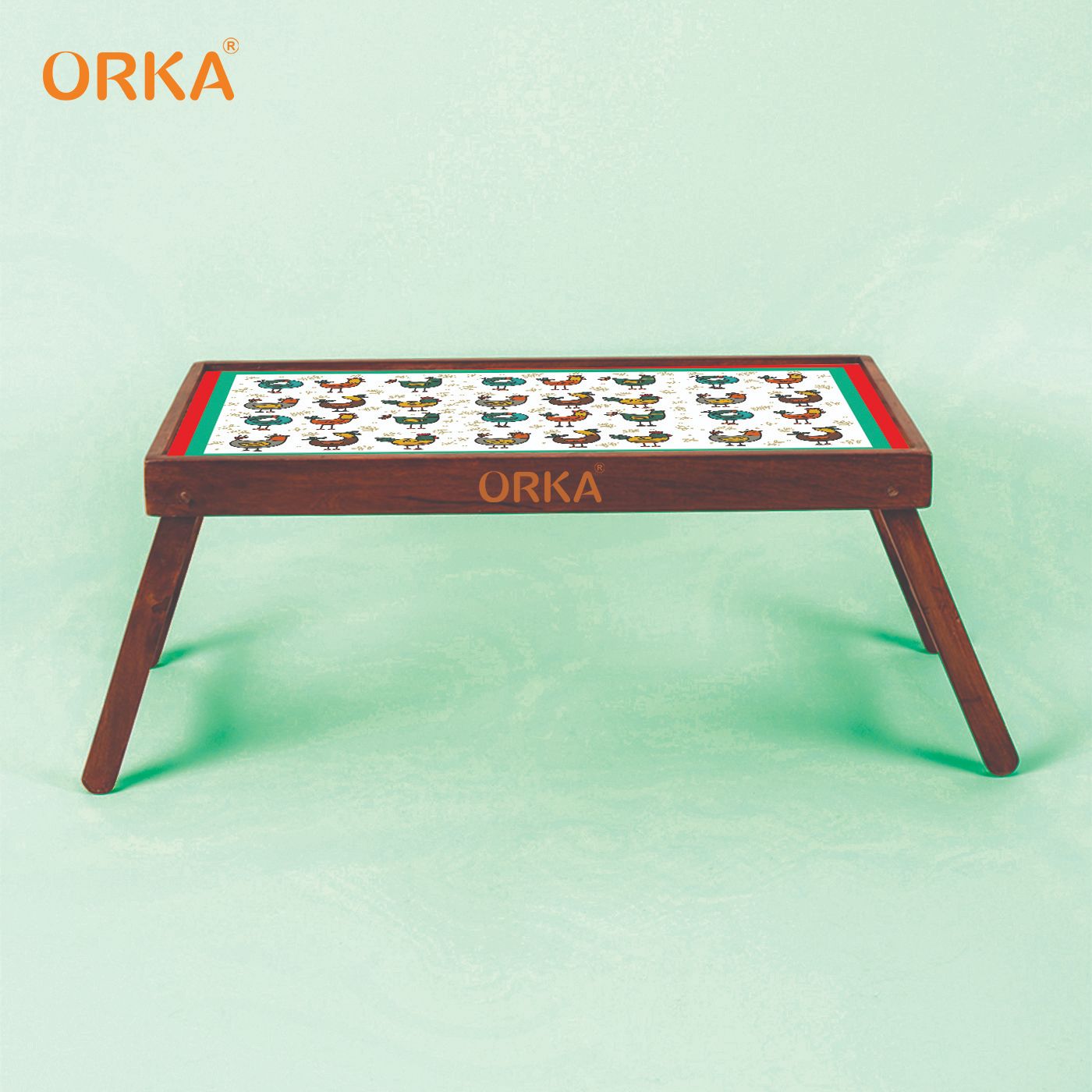 ORKA Coops Coops Foldable Pine Wood Breakfast Table (Multicolor)  