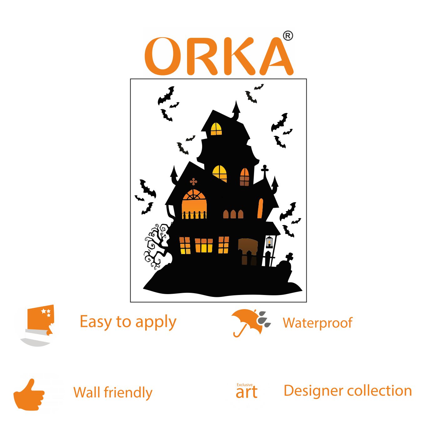 ORKA Halloween Wall Decal Sticker 13  