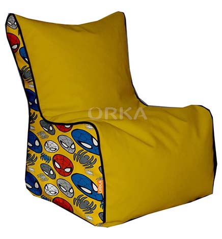 ORKA Digital Printed Red Bean Chair Spiderman Theme  