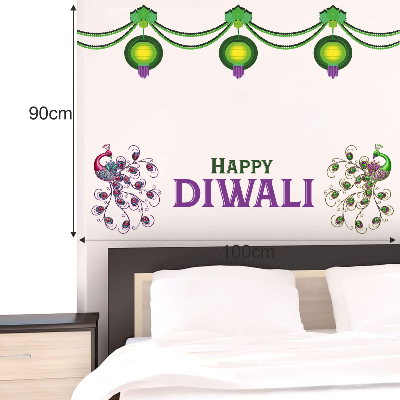 ORKA Diwali Wall Decal Sticker 60  