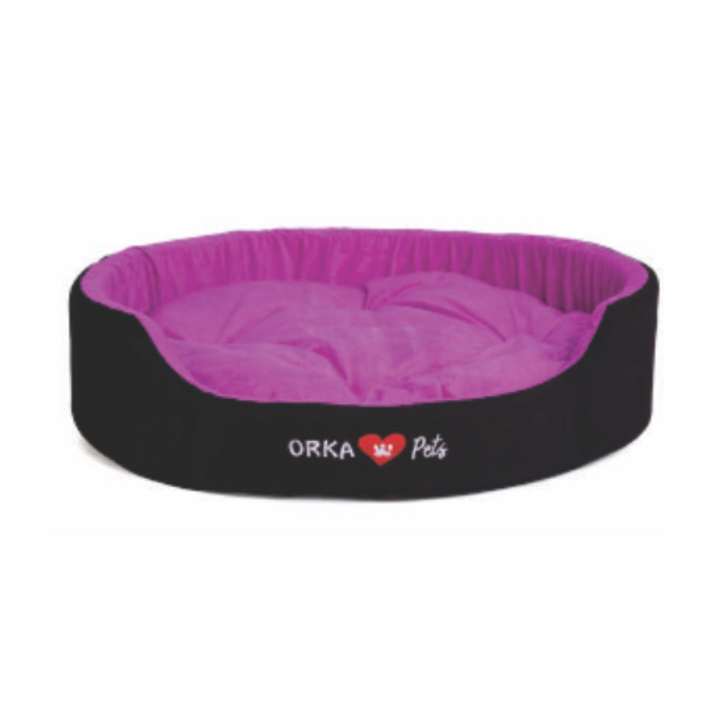Orka Pet Bed Large - Black And Purple  
