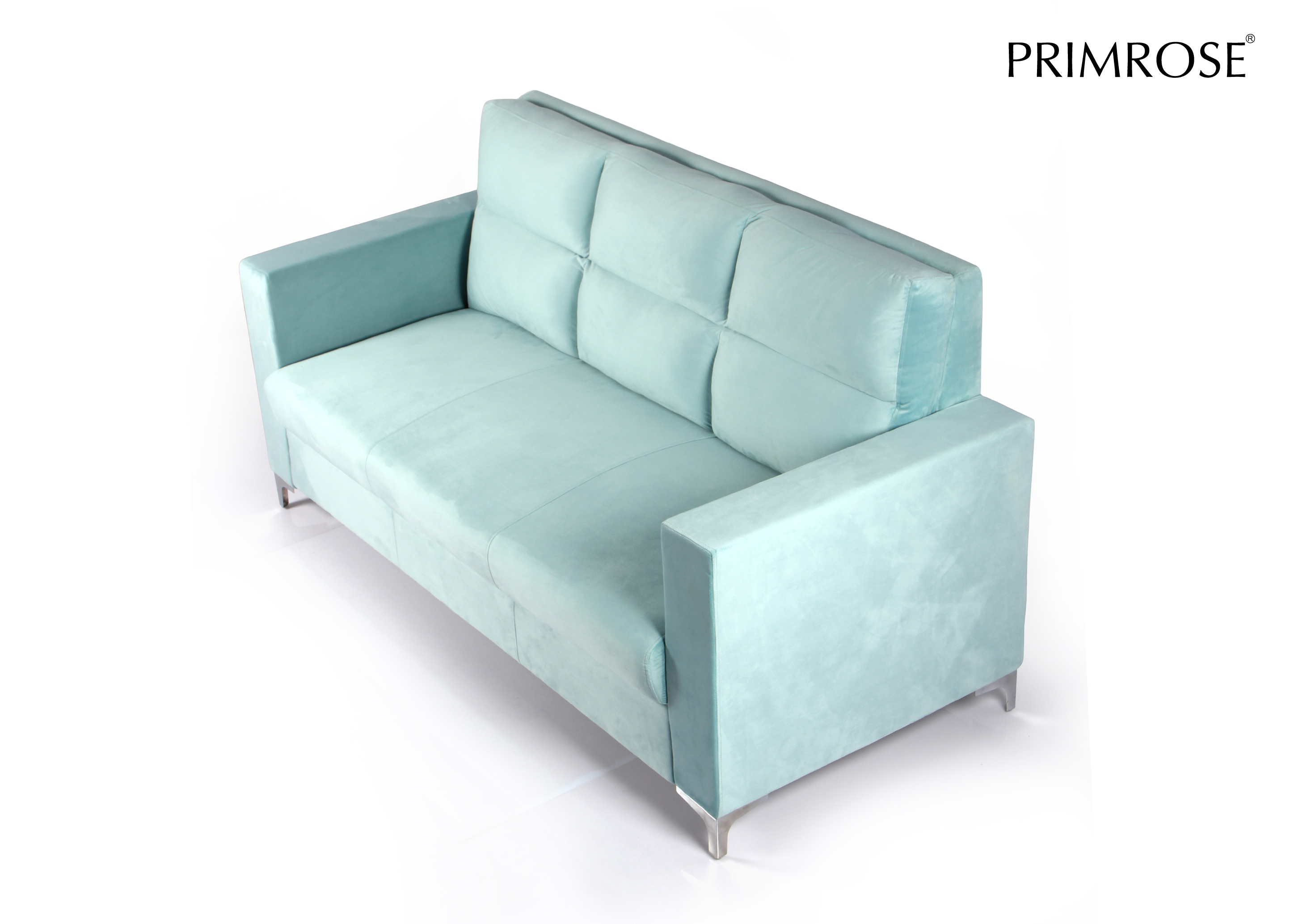 PRIMROSE Swiss Sofa Holland Fabric 3 Seater - Sea Blue  