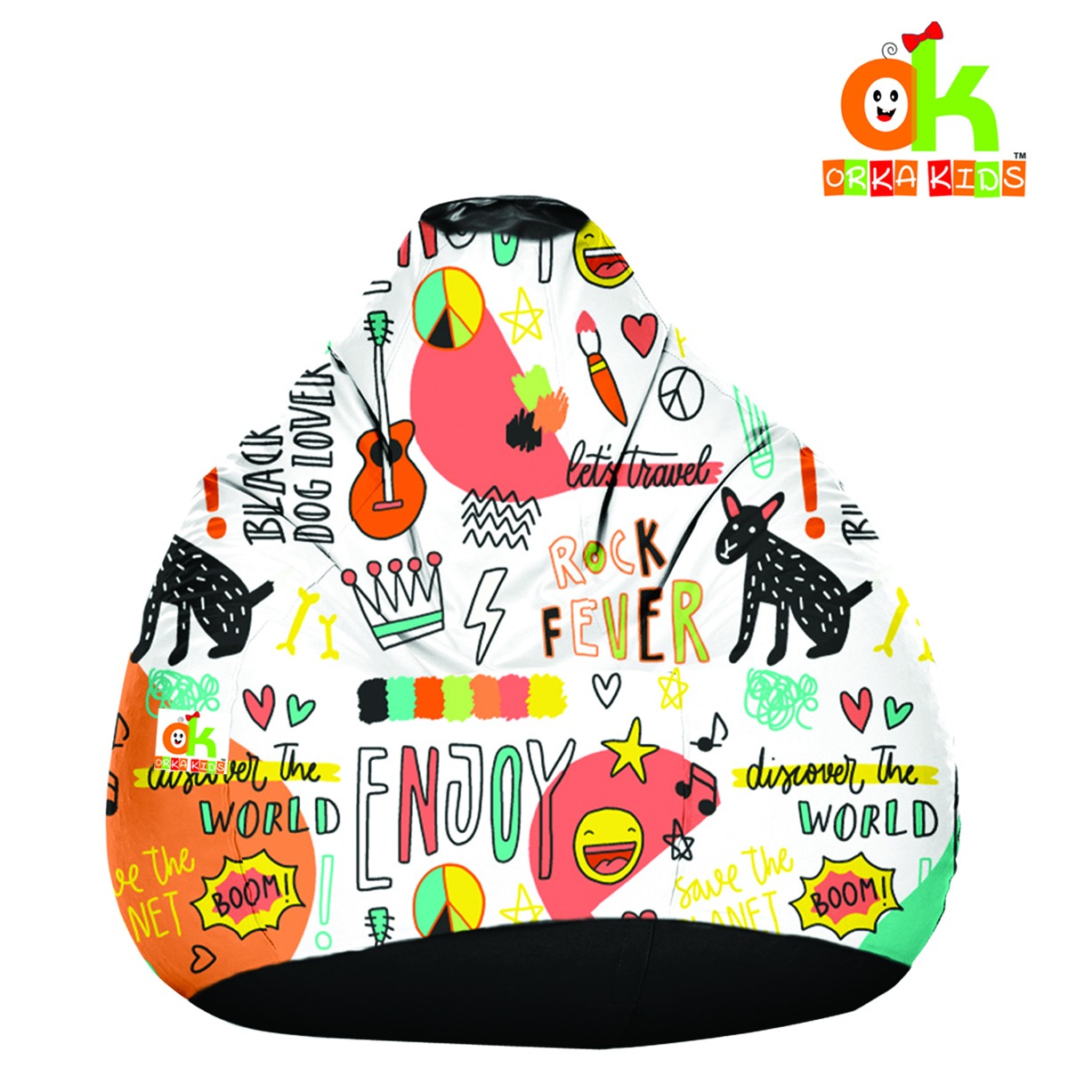 ORKA Kids Digital Printed Bean Bag Cover Without Beans_2