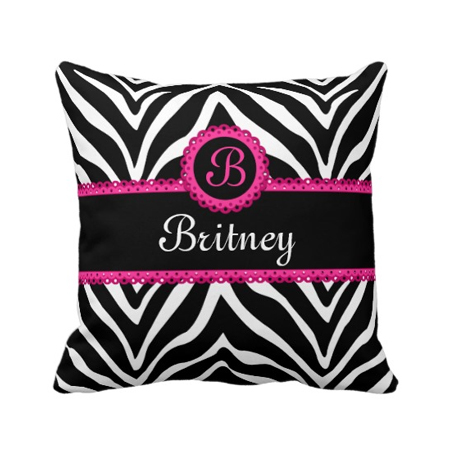 ORKA Digital Printed Personalized Canvas Filled With Polyfill Square Cushion 14 X 14 Inch (Britney)  