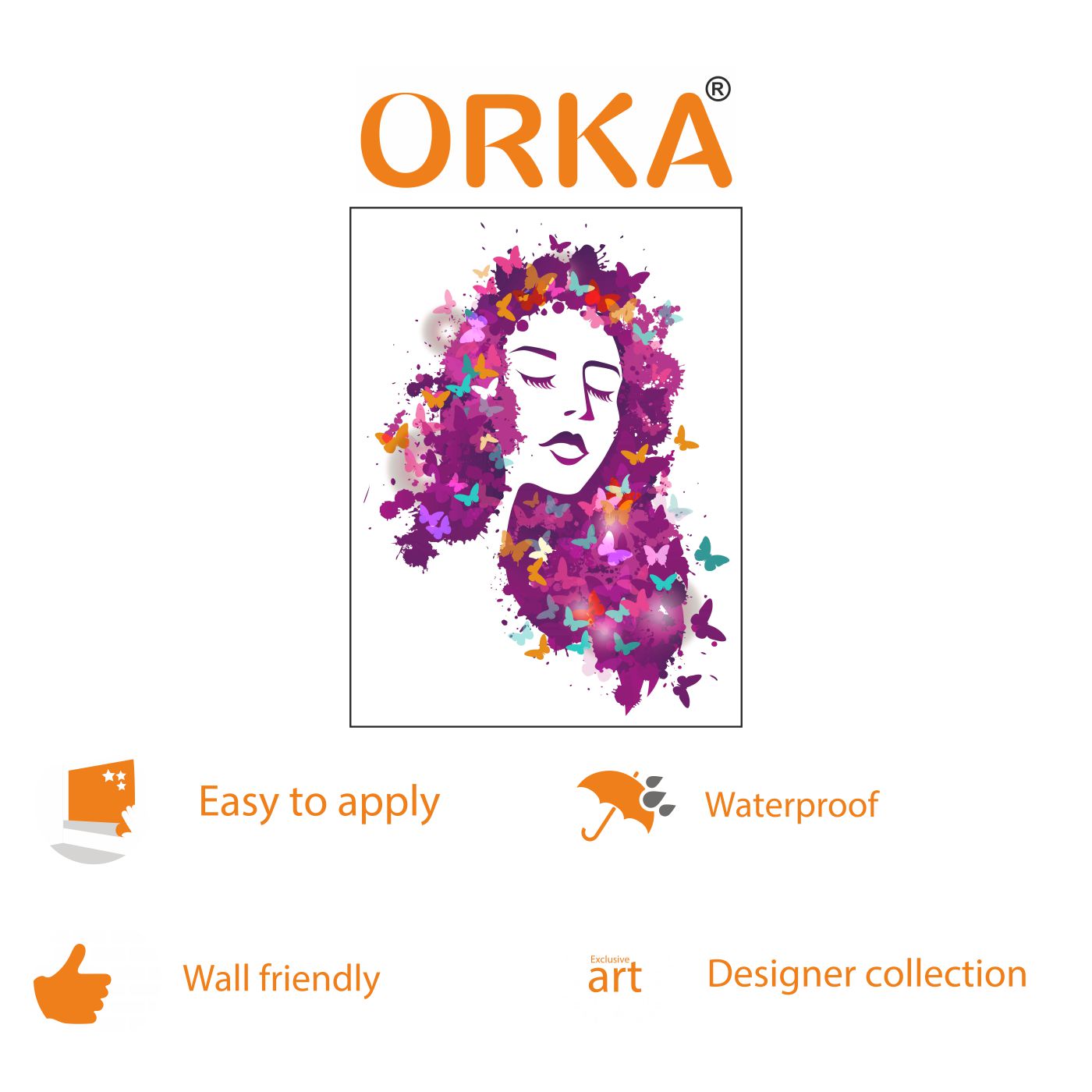 ORKA Butterfly Theme Wall Decal Sticker 23  