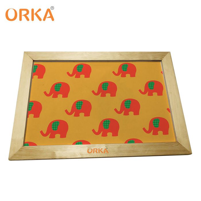 ORKA Elephants Foldable Multi-Function Portable Laptop Table - Yellow, Red  