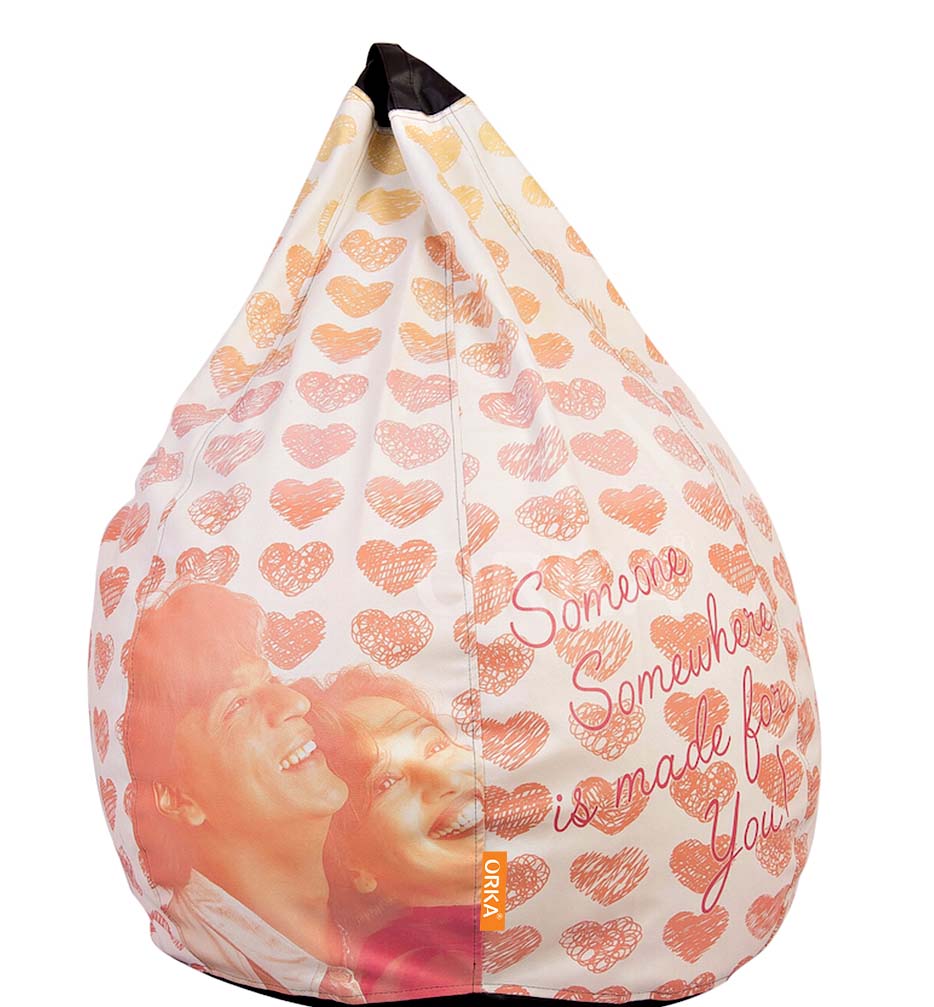 Orka Digital Printed Bean Bag DTPH Heart Bollywood Theme  
