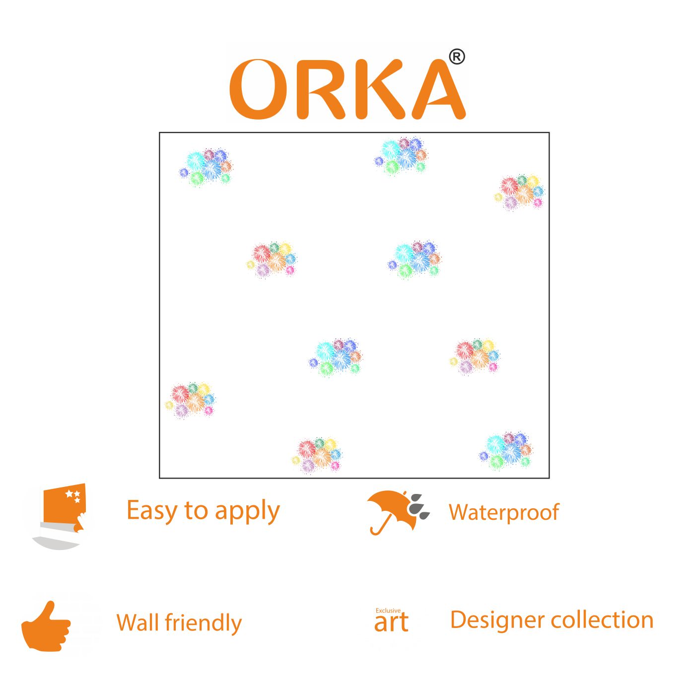 ORKA Diwali Wall Decal Sticker 37   XXL 