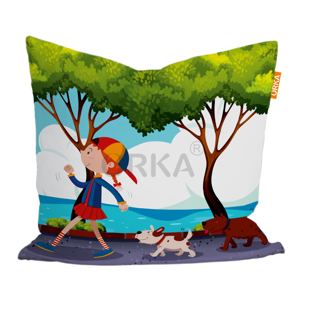 ORKA Digital Printed Wildlife Theme Cushion  18  