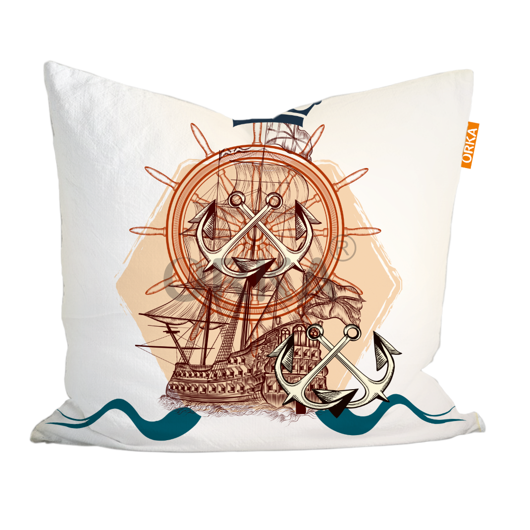 ORKA Sailor Theme Digital Printed Cushion 3  