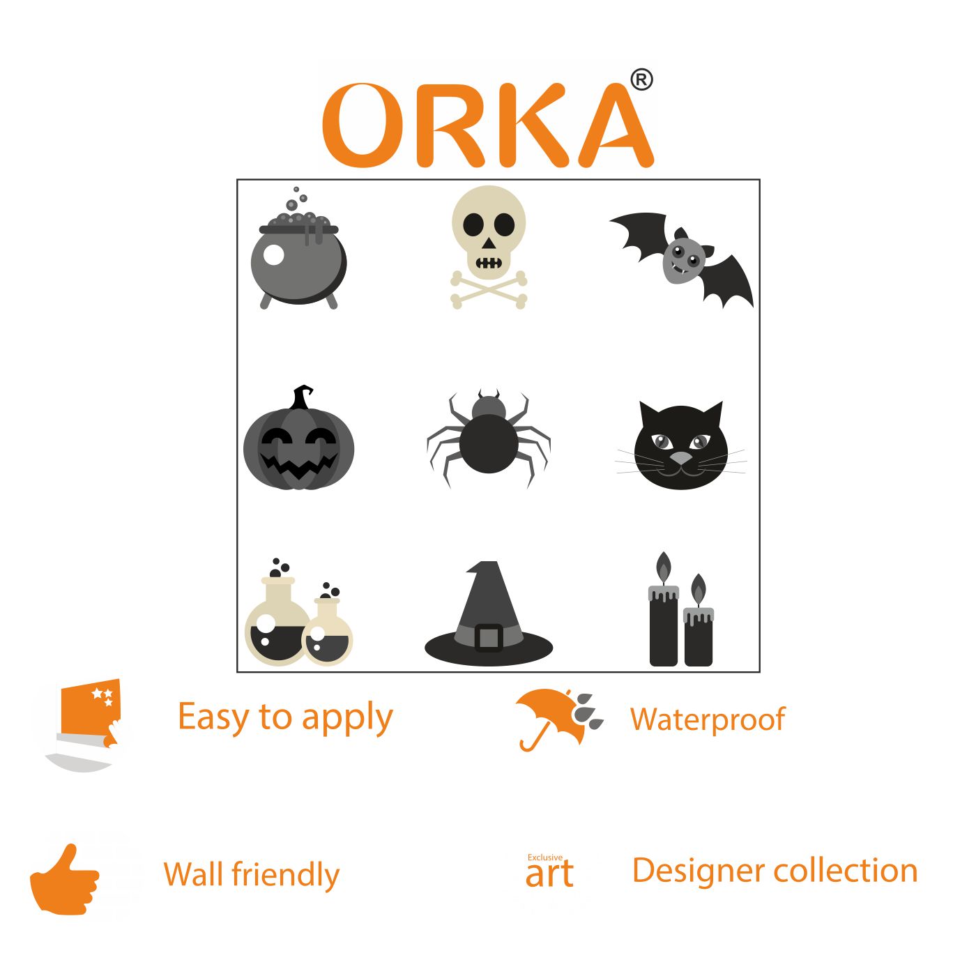ORKA Halloween Wall Decal Sticker 7  