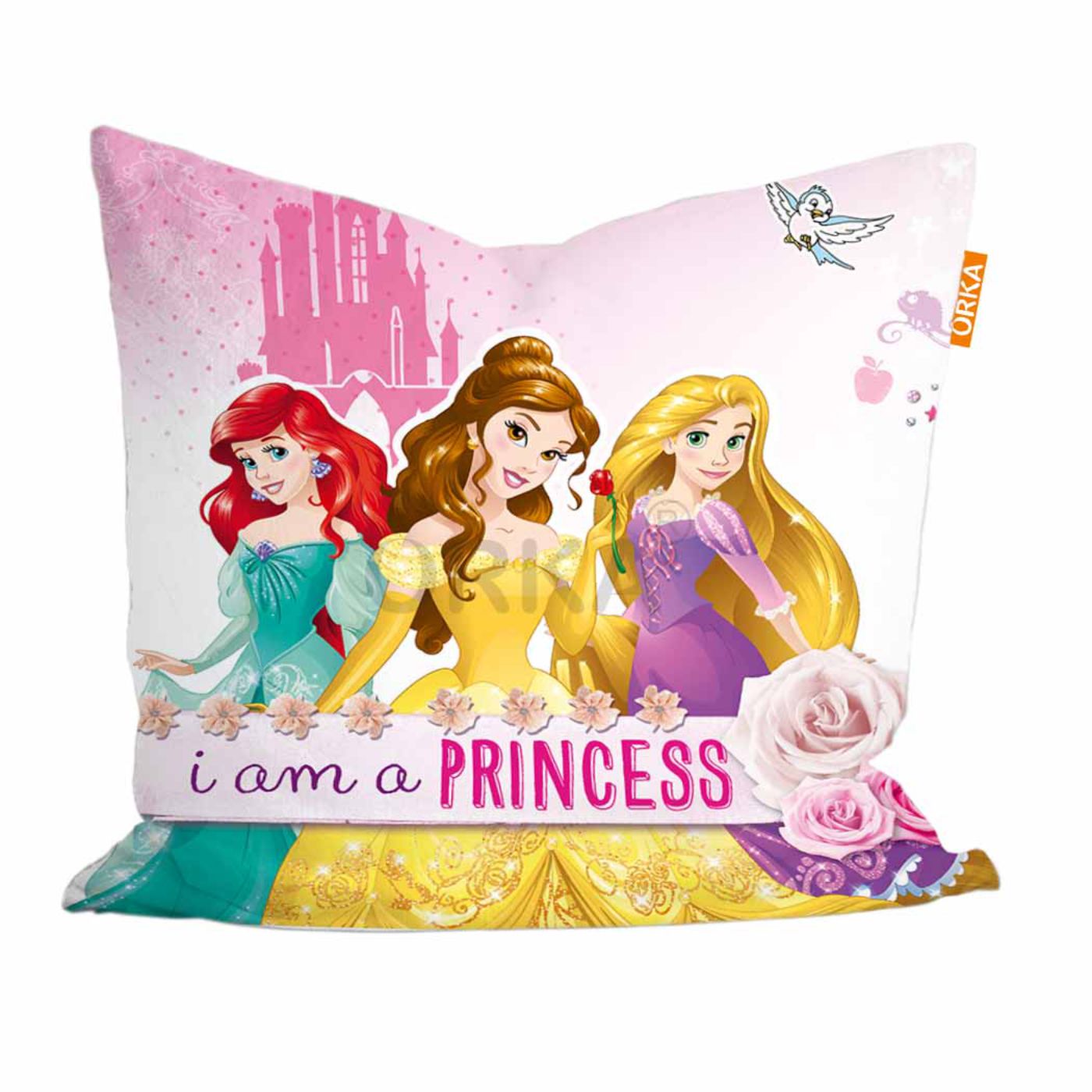ORKA Princess Theme Digital Printed Cushion 6 14"x14" Cover Only