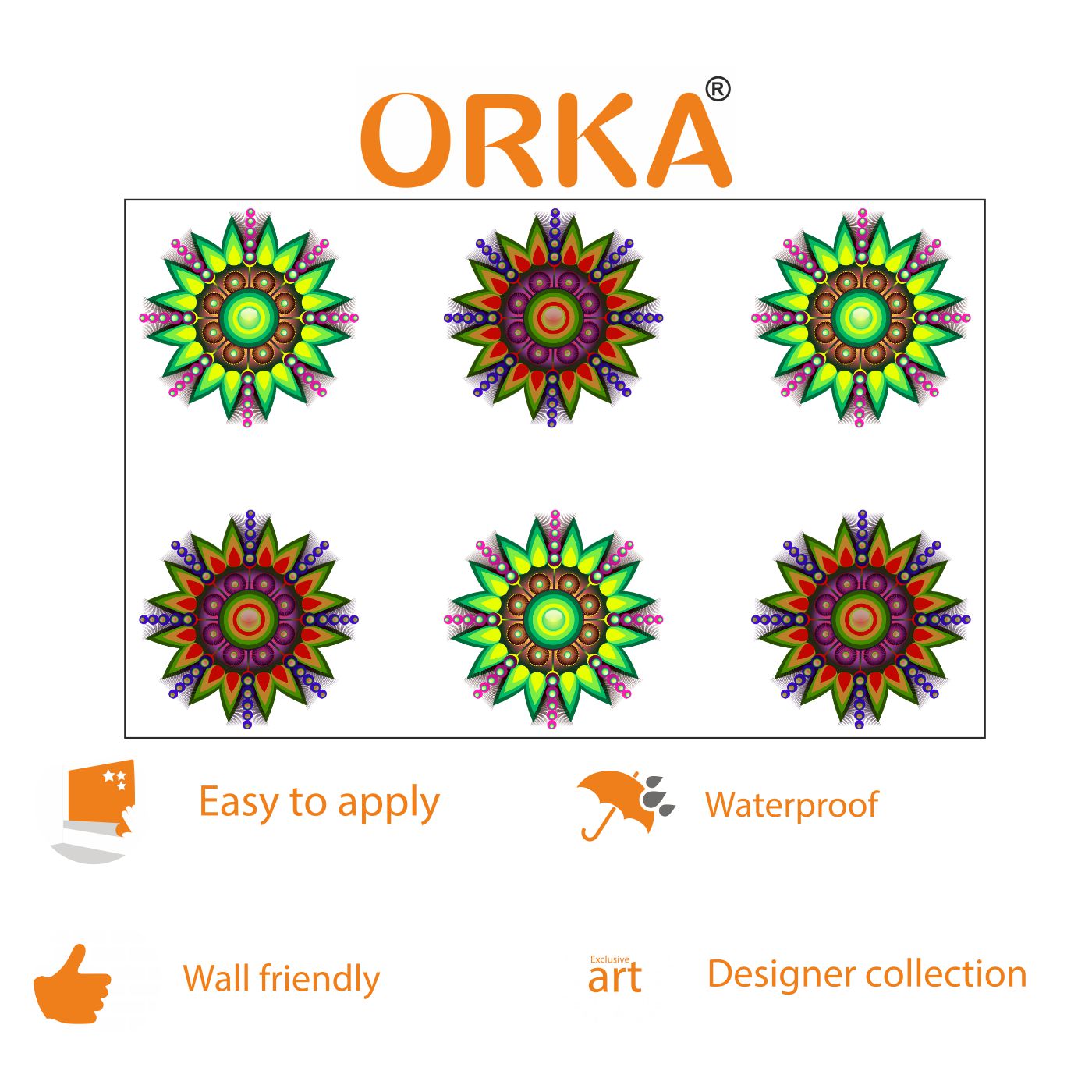 ORKA Diwali Wall Decal Sticker  22 