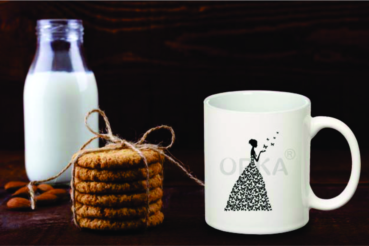 ORKA Coffee Mug ButterflyTheme 11 Oz   