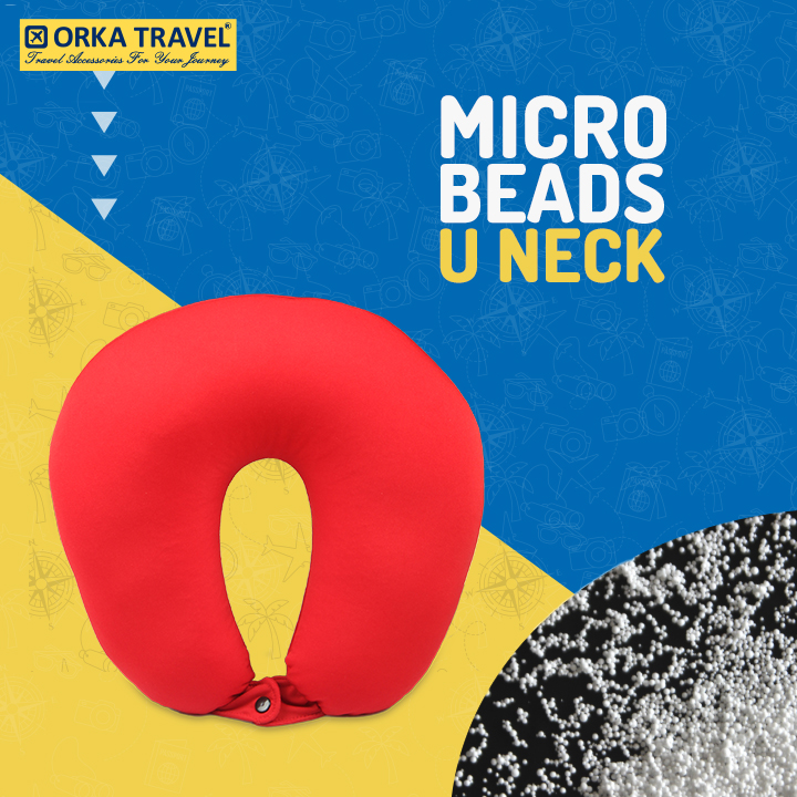 Orka Travel U Neck MicroBeads Red