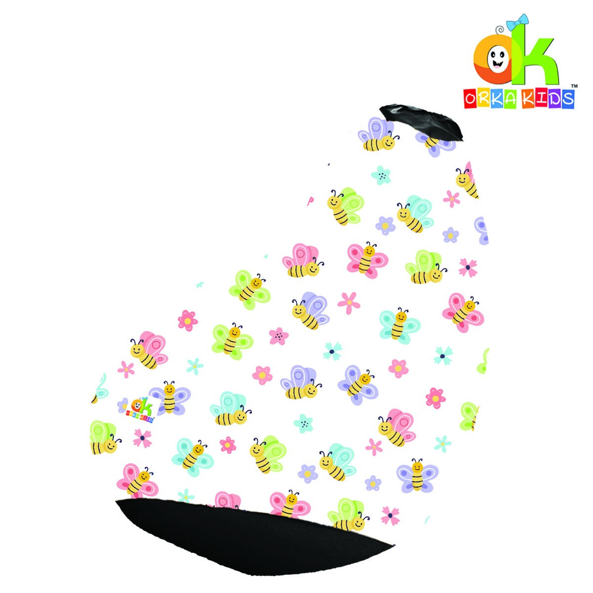 ORKA Kids Digital Printed65 Butterfly Multicolor Bean Bag          