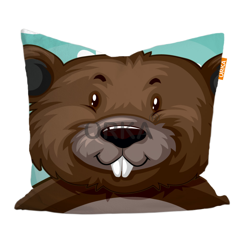 ORKA Kids Digital Printed Cushion  Bear Theme  