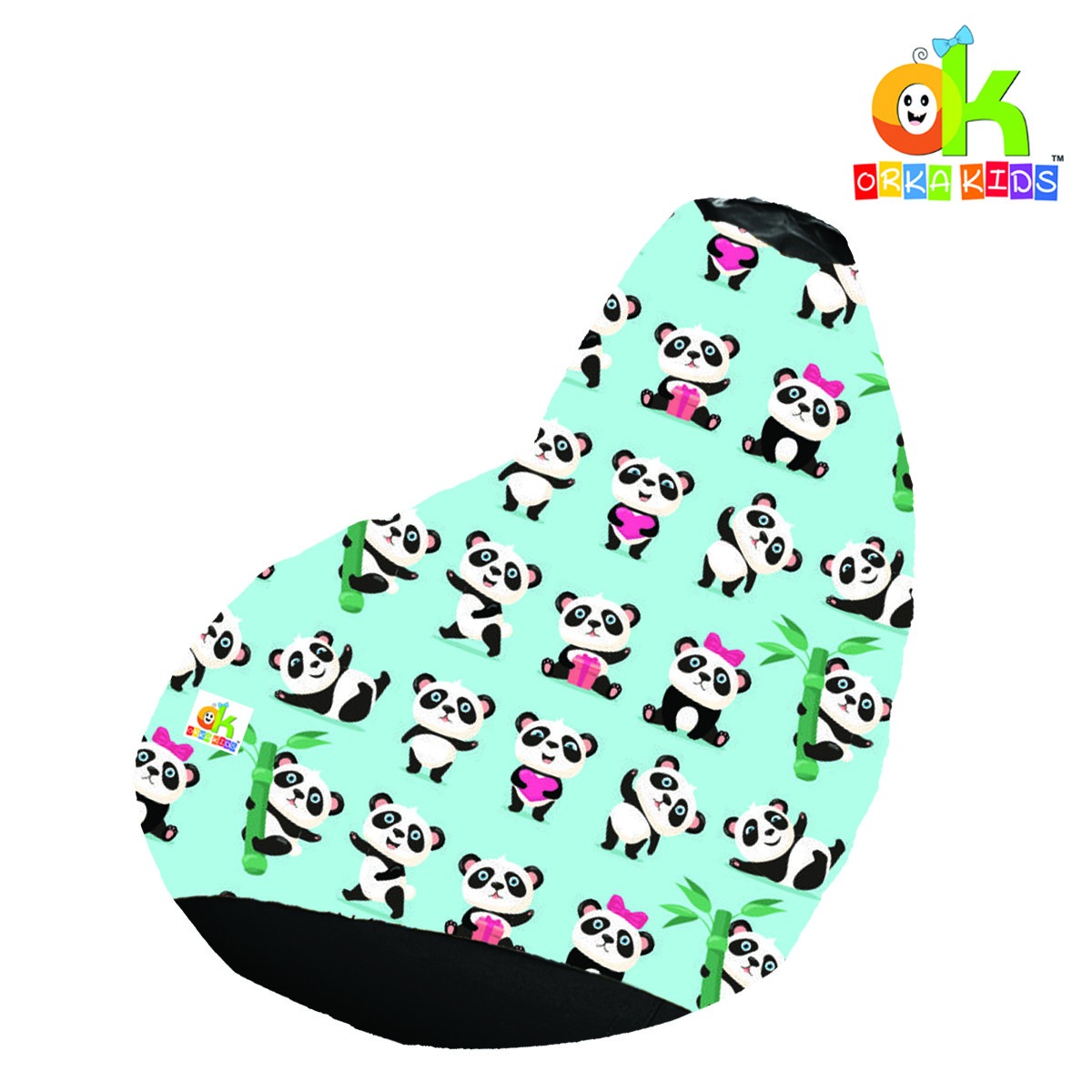 ORKA Kids Special Digital Printed41 Panda Multicolor Bean Bag  