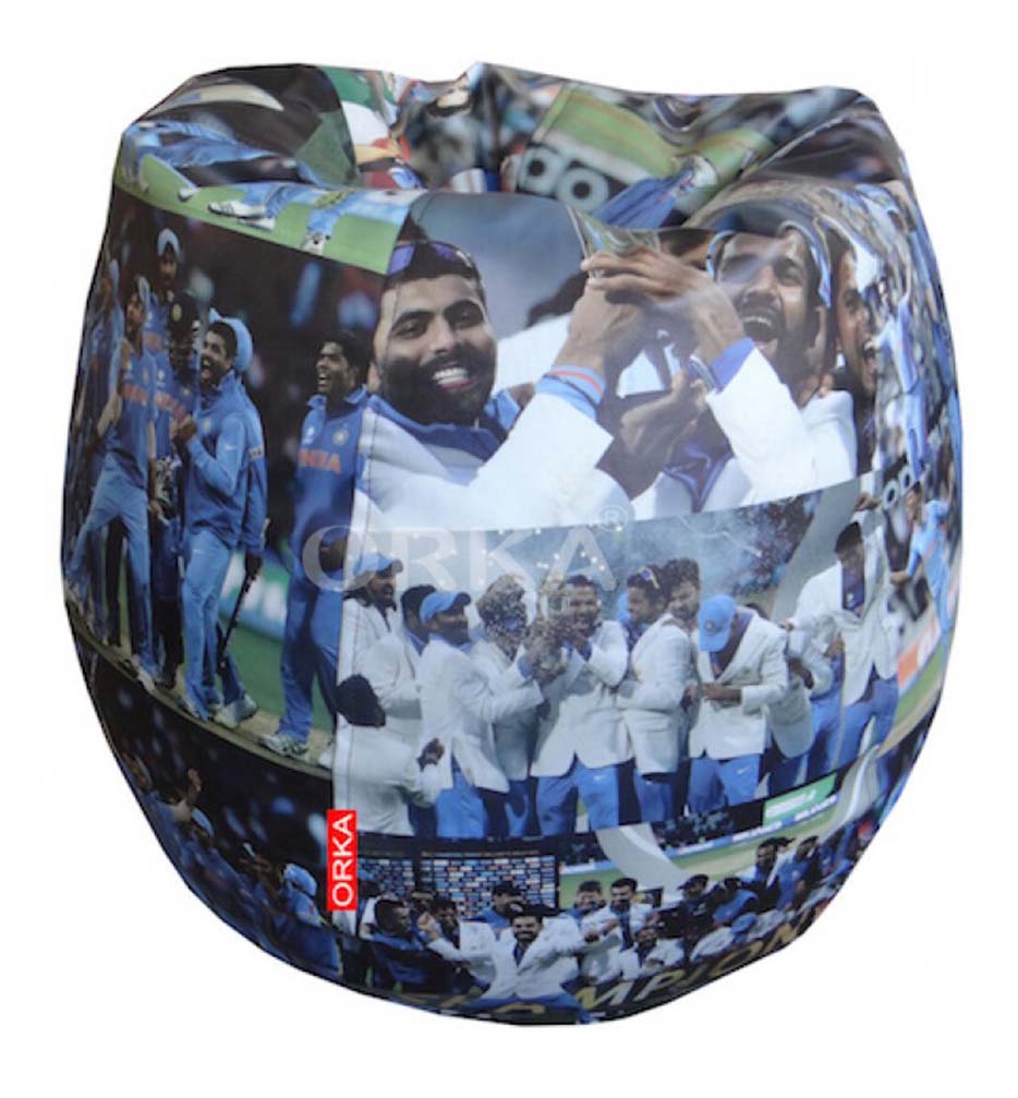 Orka Digital Printed Bean Bag World Cup Victory Theme   XXL  Cover Only 