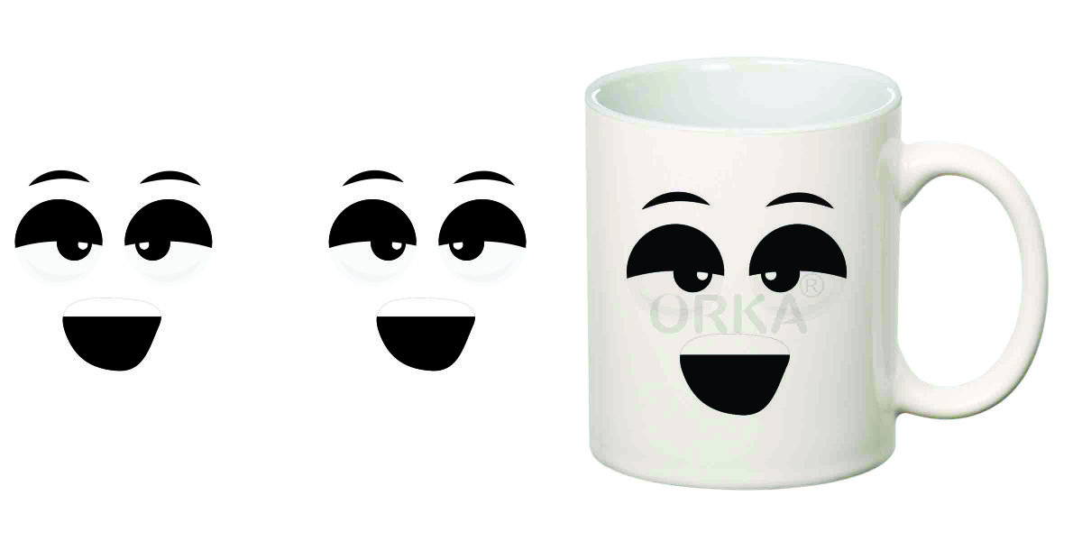 ORKA Coffee Mug (Funny Face)Theme 11 Oz   