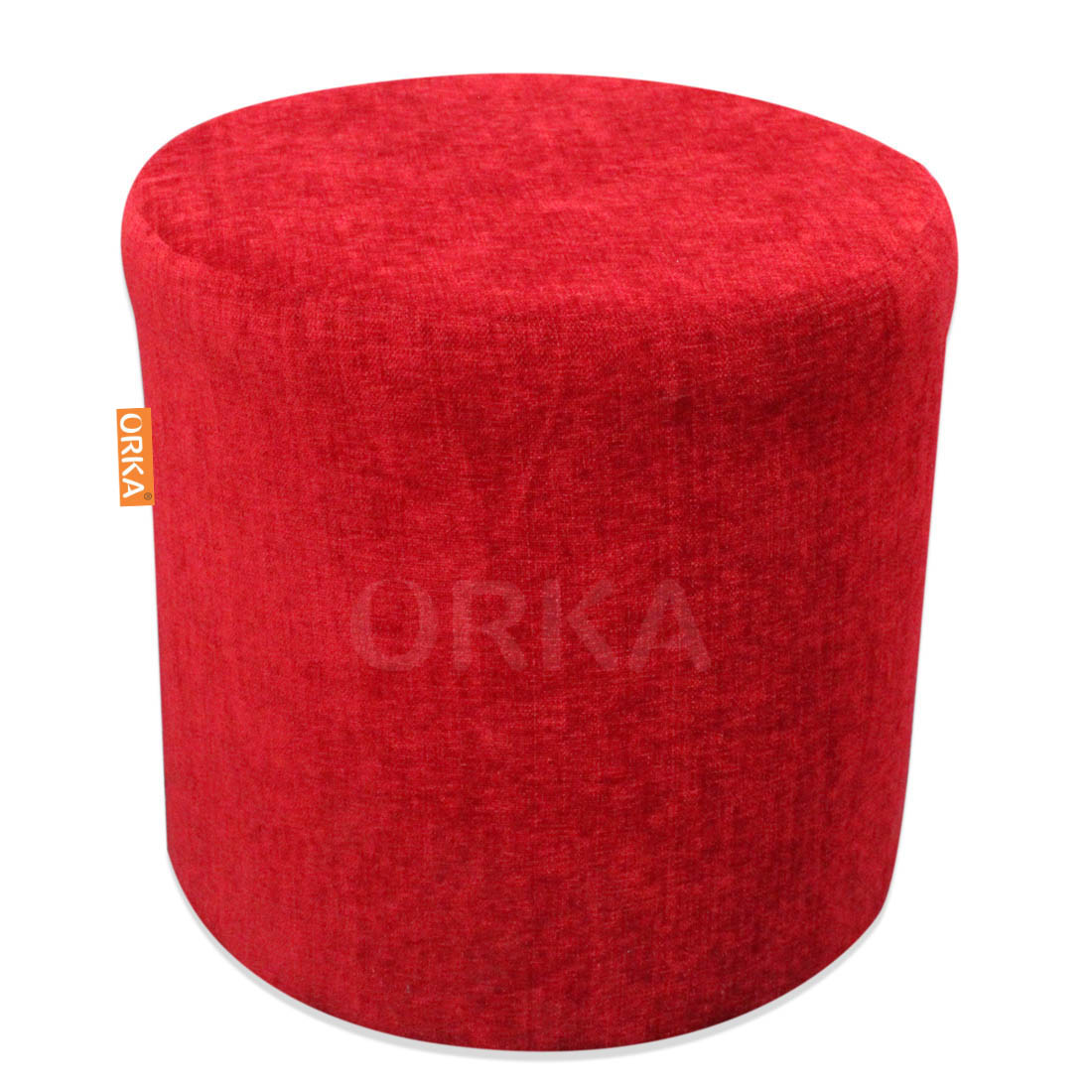 ORKA Ottoman Molfino Cylindrical Red