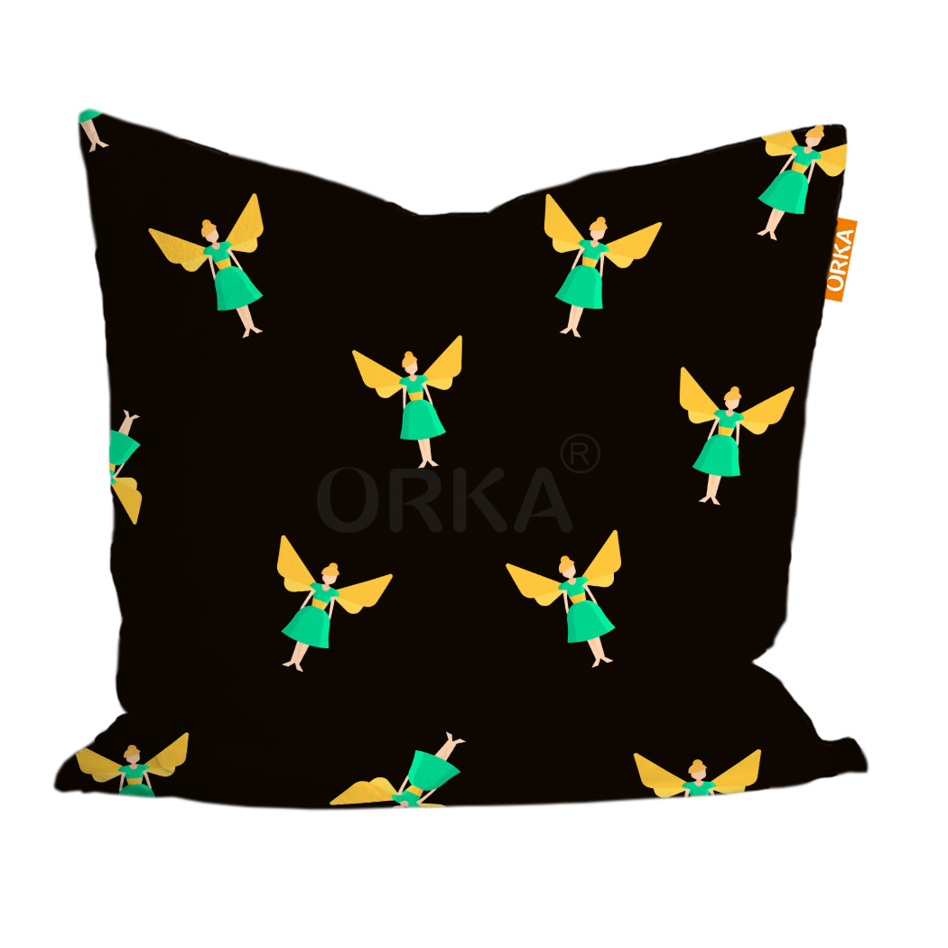 ORKA Kids Digital Printed Fairy Theme Cushion  