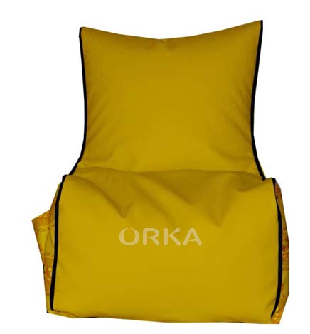 ORKA Digital Printed Yellow Bean Chair Pirate Theme  
