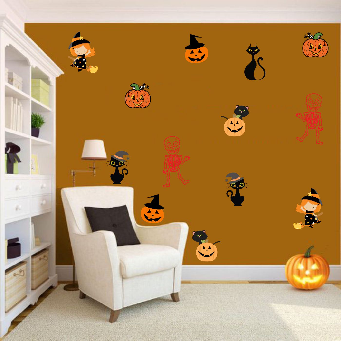 ORKA Halloween Wall Decal Sticker 4   XXL 