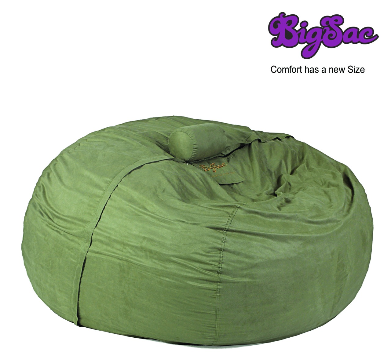 Big Sac 4.5 Feet Movie Sac Premium Suede Fabric Filled Light Green  - 5 Years Warranty    