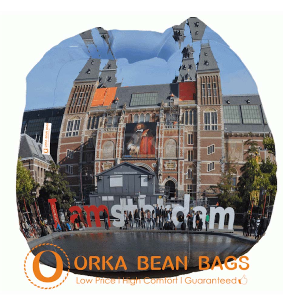 Orka Digital Printed Bean Bag Amsterdam Theme  