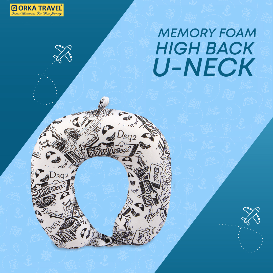 Orka Travel U Neck Memory Foam  Luxe High Back  Graphics  