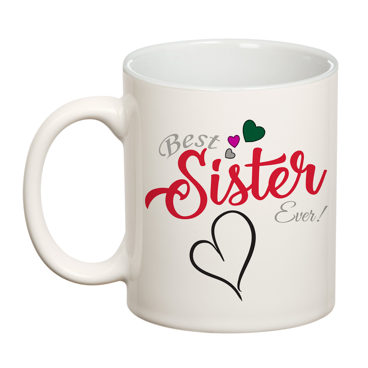 ORKA Coffee Mug Quotes Printed ( Best Sister Ever )Theme 11 Oz   