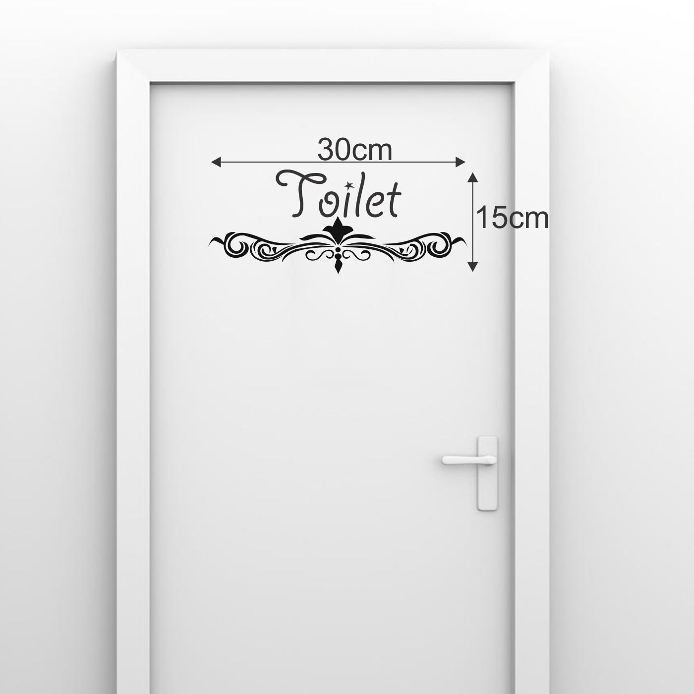 ORKA Medium Toilet Design Wathroom Door Sticker  