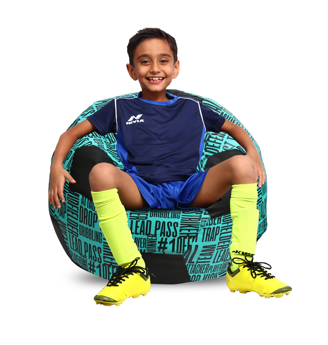ORKA KIDS SPORTS9 BEAN BAG WITH PUFFY           Kids Multicolor Bean Bag Cover 