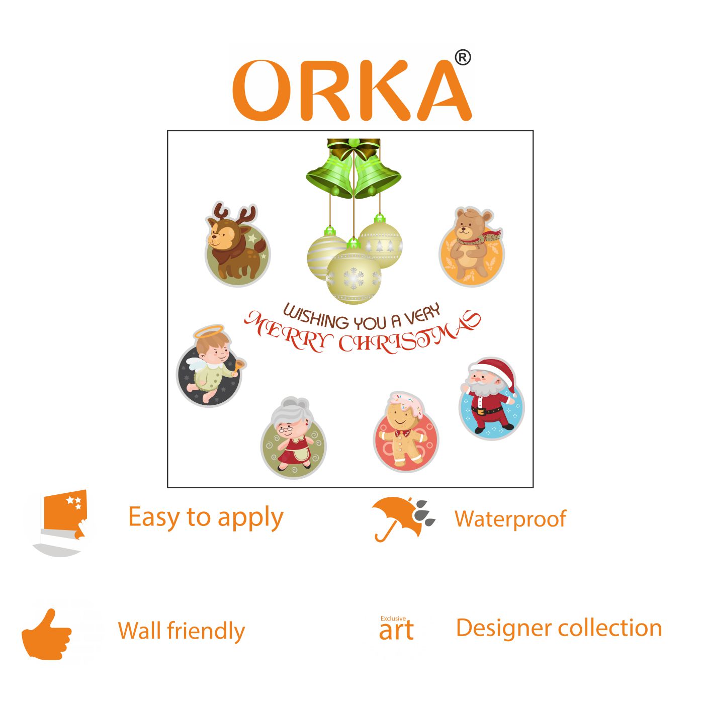 ORKA Christmas Theme Wall Sticker 6  