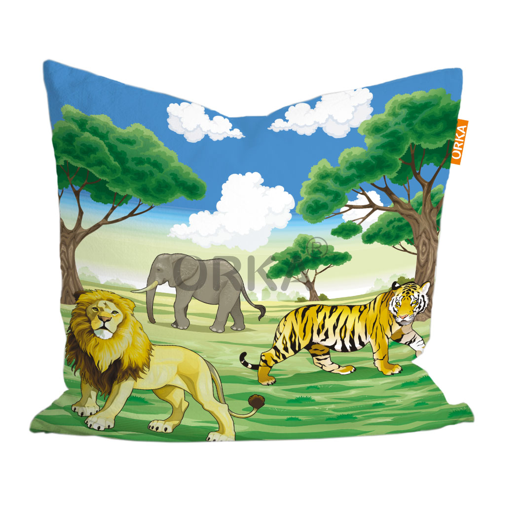 ORKA Digital Printed Wildlife Theme Cushion  21  