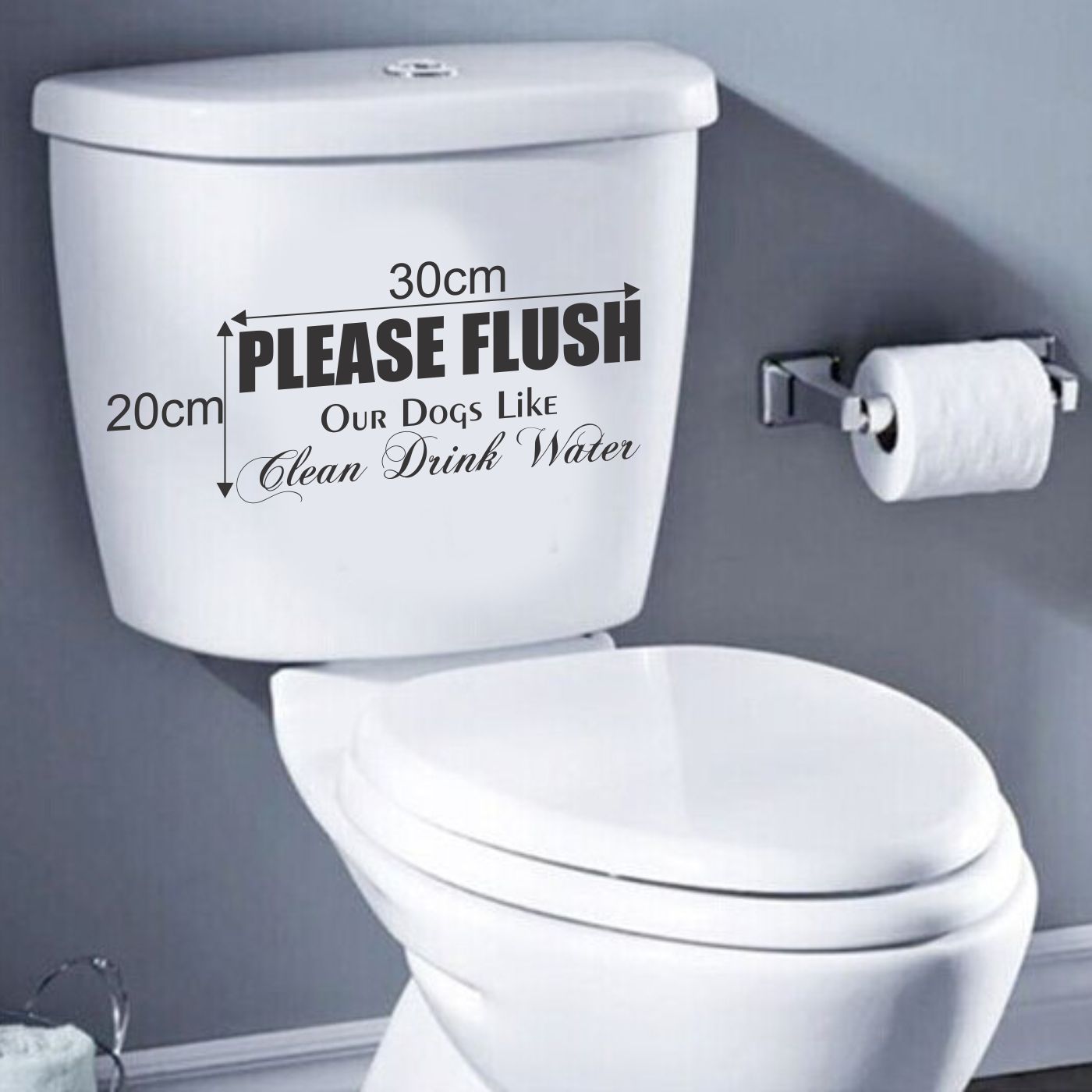 ORKA Medium Please Flush Design Wathroom Sticker  