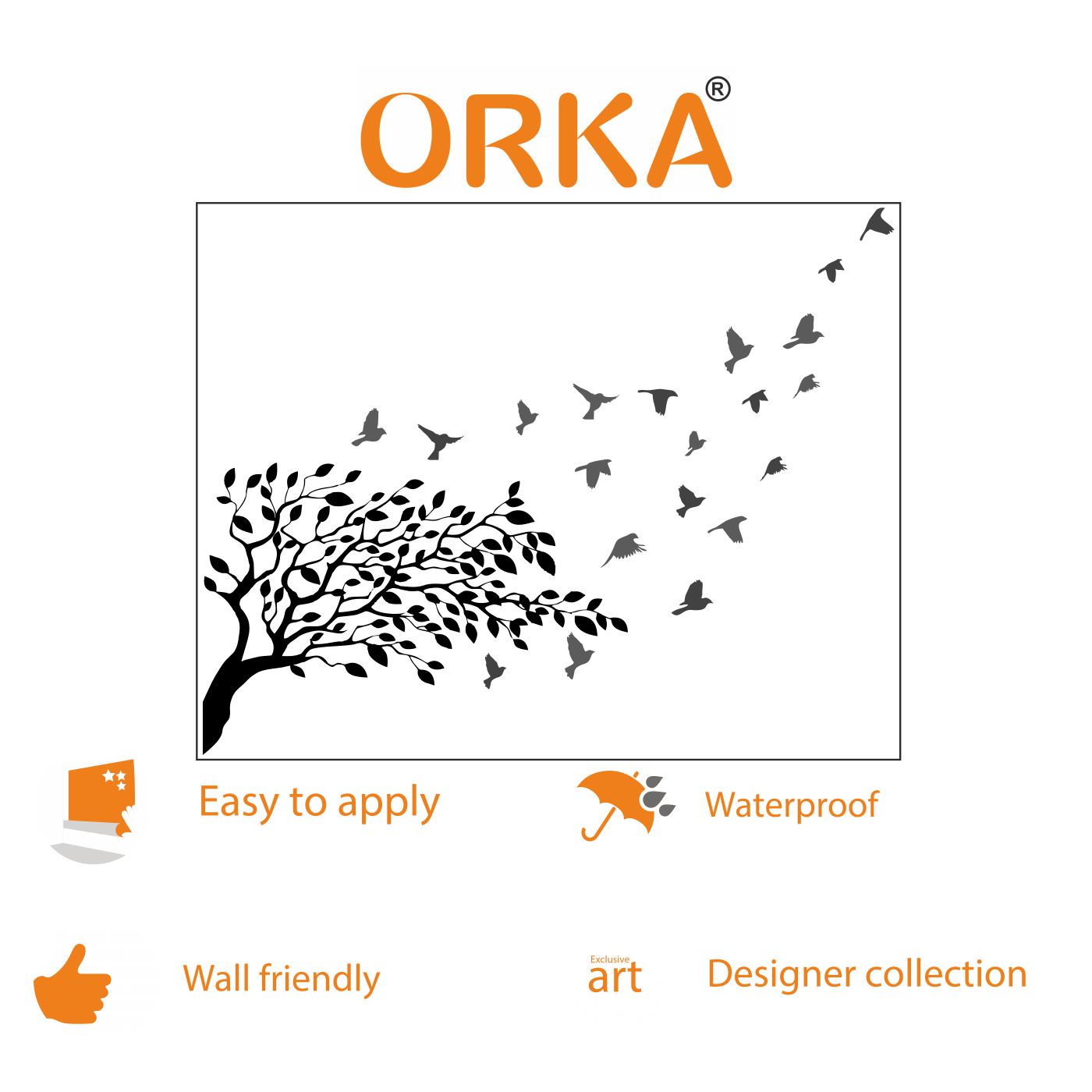 ORKA Butterfly Wall Decal Sticker 3  