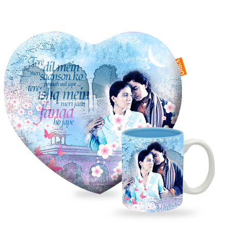ORKA Valentine Themes Cushion & Coffee Mug(Fanna Theme) Combo 20  
