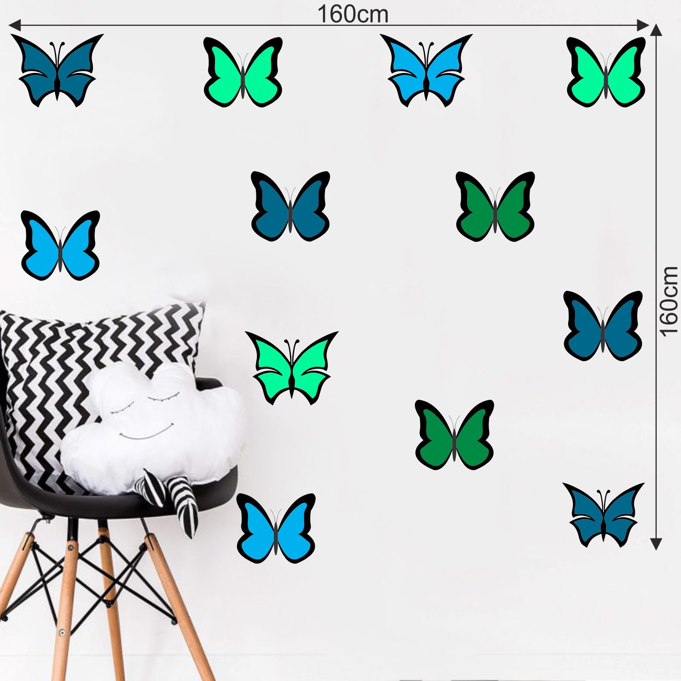 ORKA Butterfly Theme Wall Decal Sticker 28  