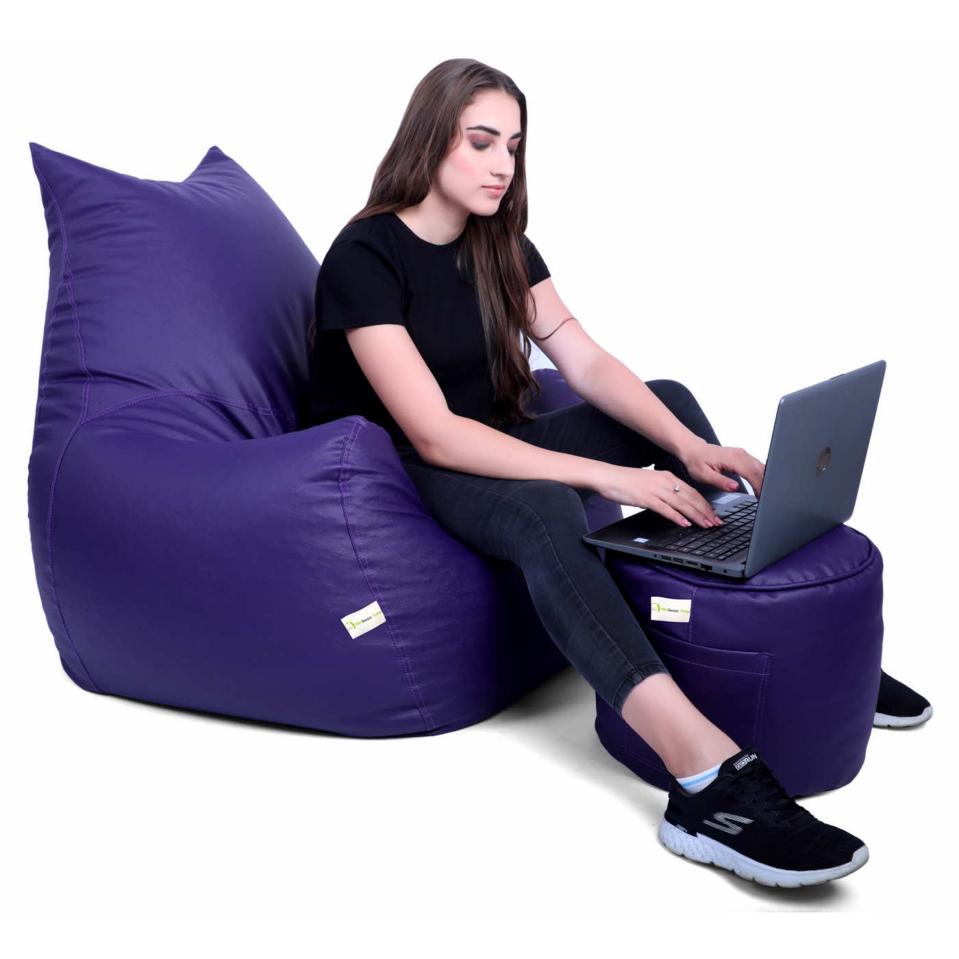 Can Bean Bags Cat Arm Chair Purple  
