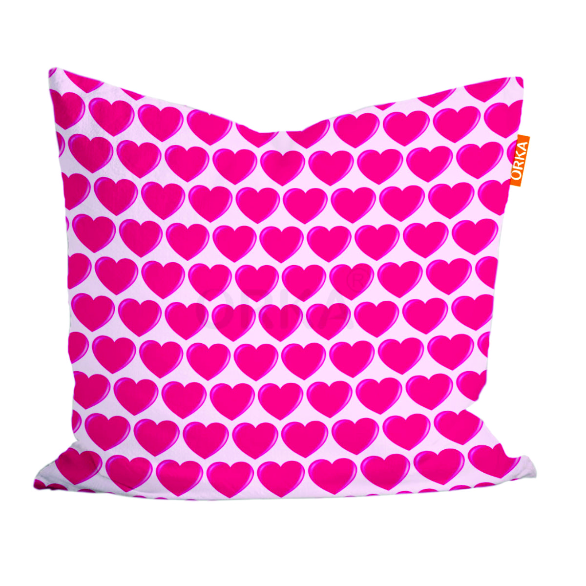 ORKA Valentine Heart Design Theme Digital Printed Cushion - Red  