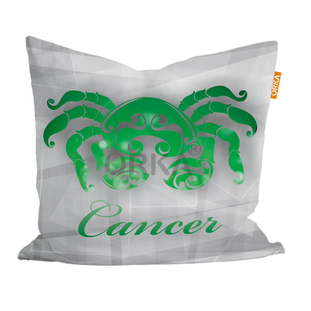 ORKA Cancer Sunshine Theme Digital Printed Cushion 16" X 16" Cover Only