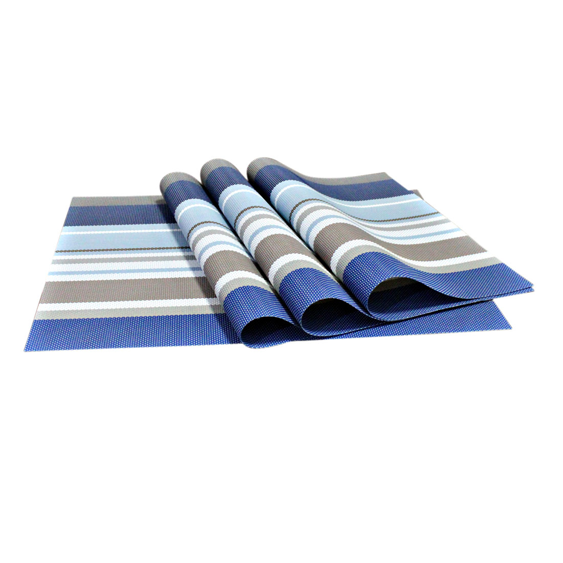 ORKA PVC Dining Table Placemat 4-Piece Set Blue  