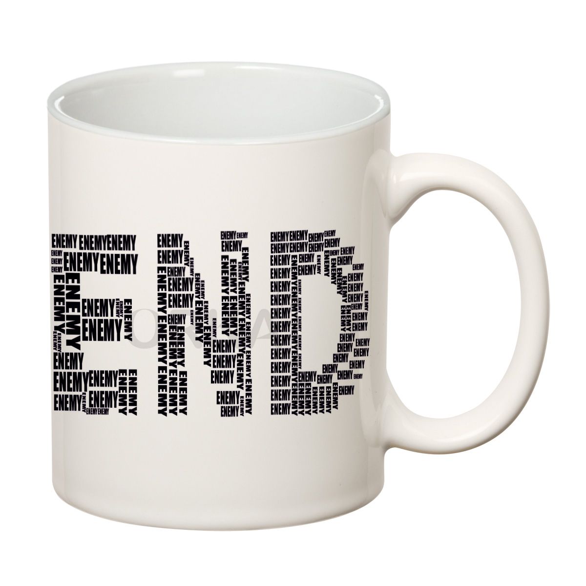ORKA Coffee Mug Quotes Printed( Enemy End) Theme 11 Oz   
