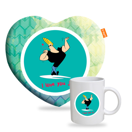 ORKA Valentine Themes Heart Cushion & Coffee Mug Combo4  