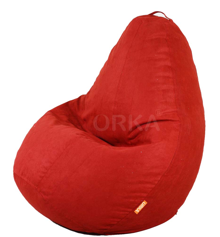 Orka Classic Suede Red Bean Bag  