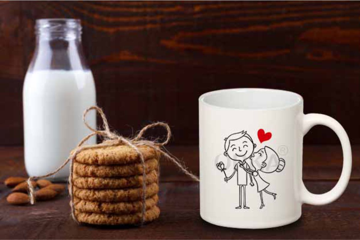 ORKA<sup>®</SUP>  Love Couple Kiss Theme Coffee Mug    