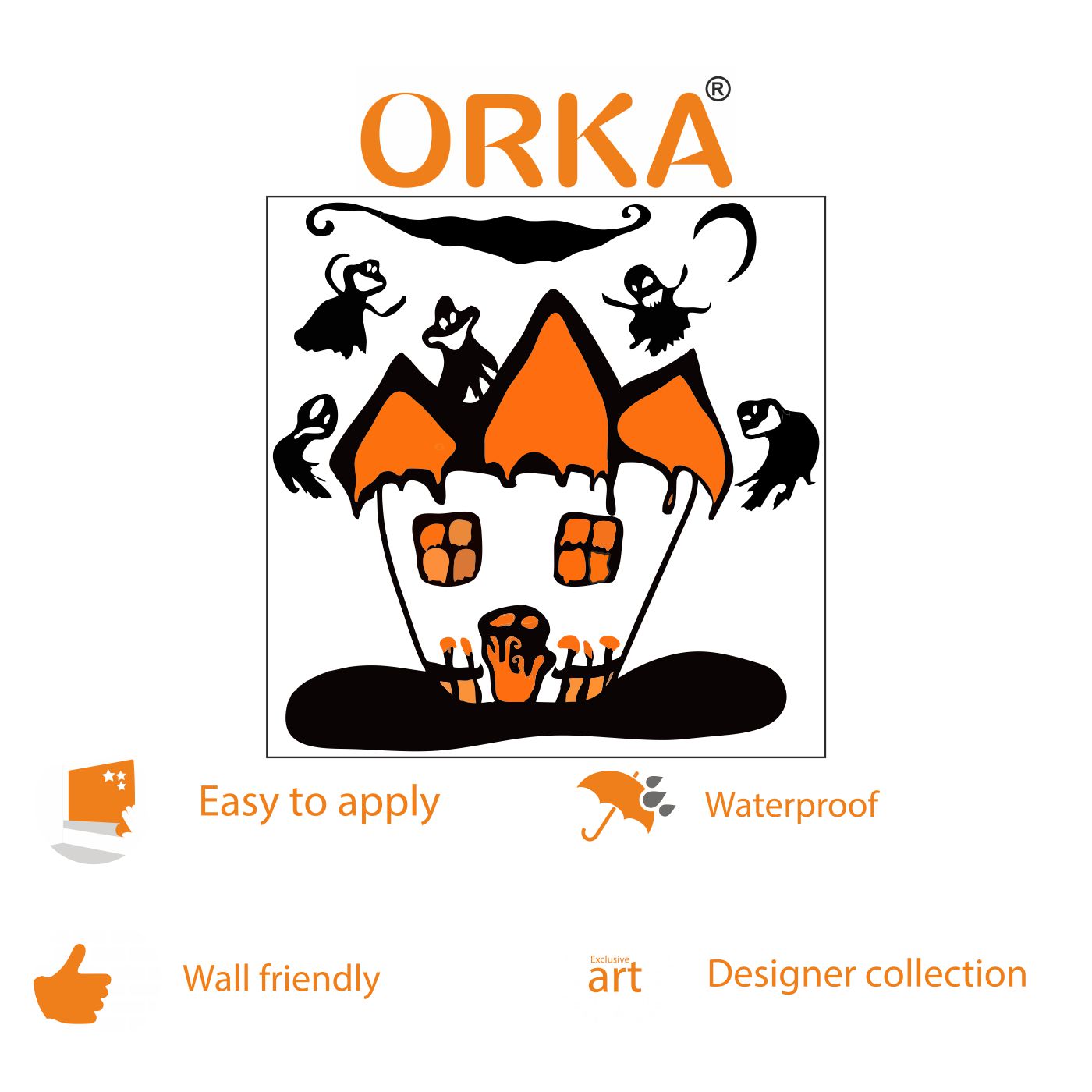 ORKA Halloween Wall Decal Sticker 16   XXL 